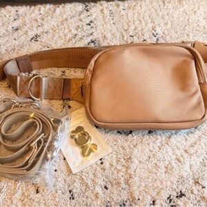 Hands Free Leash and Belt Bag - Chestnut Belt Bag + Leash